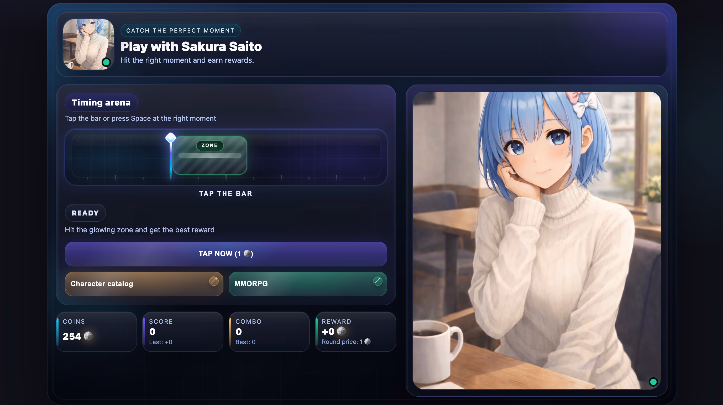 Quick Tap | Timing Mini Game | Points, Coins & Combo Streaks